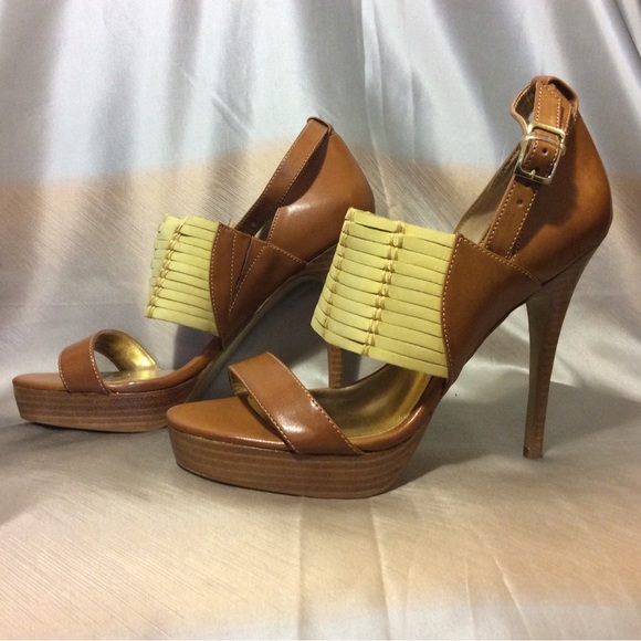 Charles by Charles David Rust Woven Platform High Heel Sandals Sz.8 - Picture 4 of 11